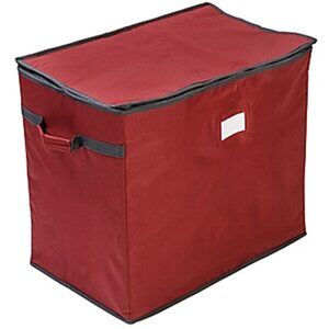 Squared Away 8-Compartment Holiday Decoration Storage Chest Closet Organizer NEW